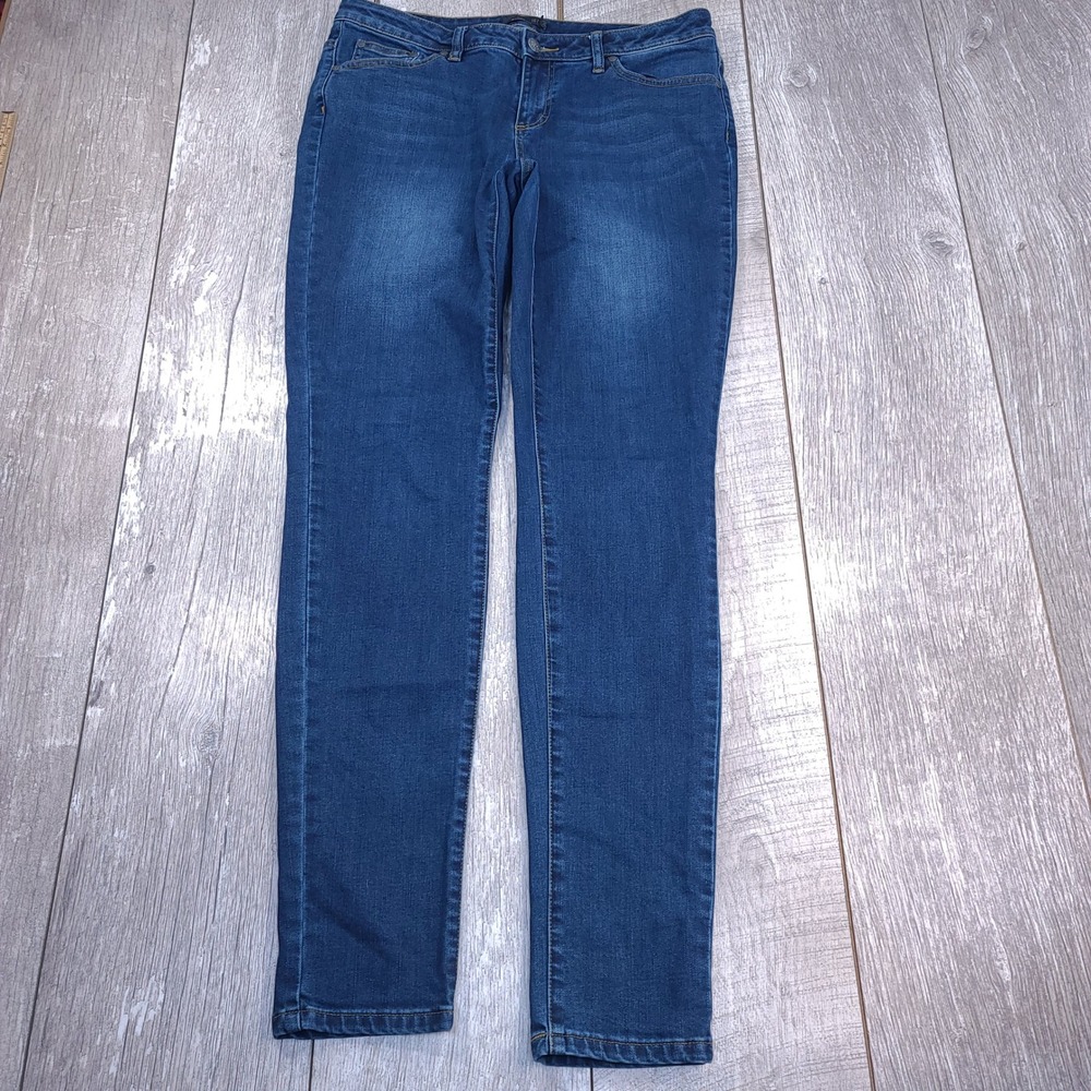 Prana Kara Jeans Women Size 10 Blue Dark Wash Skinny Organic Cotton Stretch - Picture 2 of 12